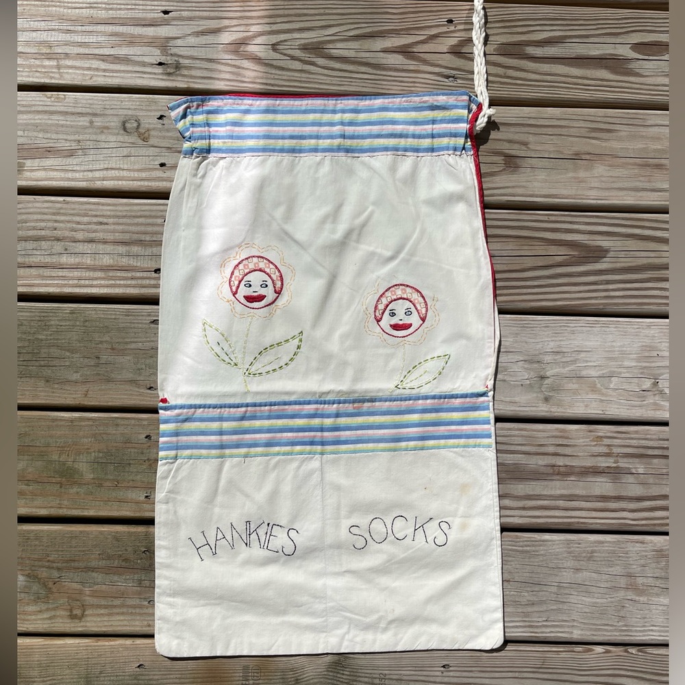 Vintage laundry bag, hand made in the 40’s
